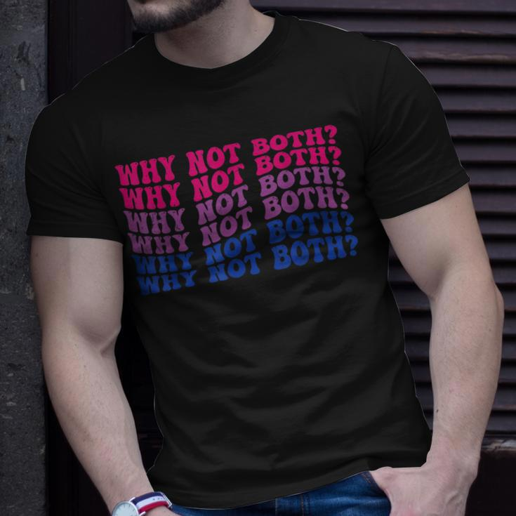 Vintage Why Not Both Funny Gay Bisexual Bi Flag Pride Unisex T-Shirt Gifts for Him