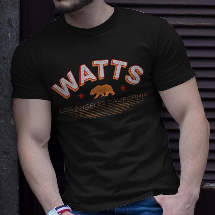 Watts Riots Shirt Watts Los Angeles Neighborhood Cali Bear T T-Shirt | Mazezy