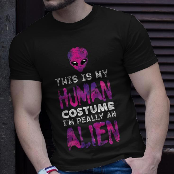Weird This Is My Human Costume I'm Really An Alien T-Shirt Gifts for Him