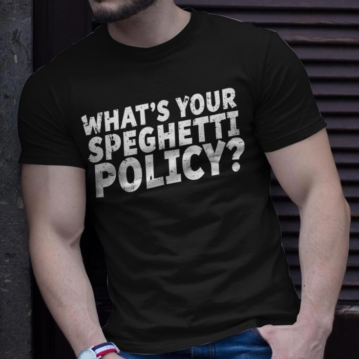 What's Your Spaghetti Policy Sunny Charlie T-Shirt Gifts for Him