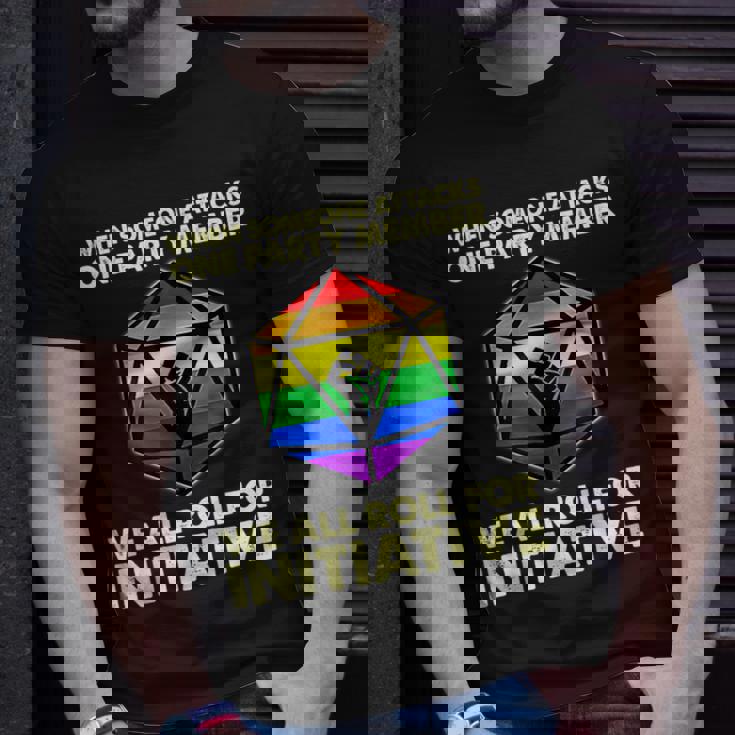 When Someone Attacks One Party Member We Roll For Initiative T-Shirt Gifts for Him