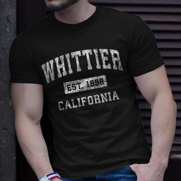 Whittier California Ca Vintage Established Sports T-Shirt Gifts for Him