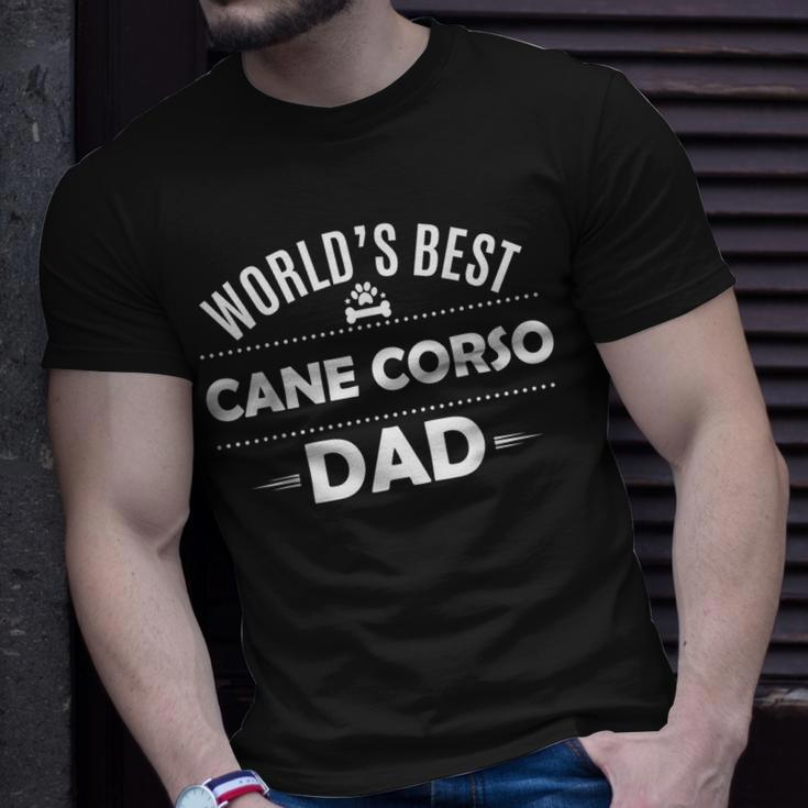 Worlds Best Cane Corso Dad- Italian Mastiff Unisex T-Shirt Gifts for Him