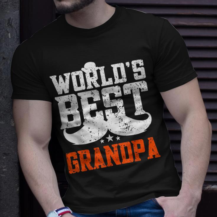 Worlds Best Grandpa - Funny Grandpa Unisex T-Shirt Gifts for Him