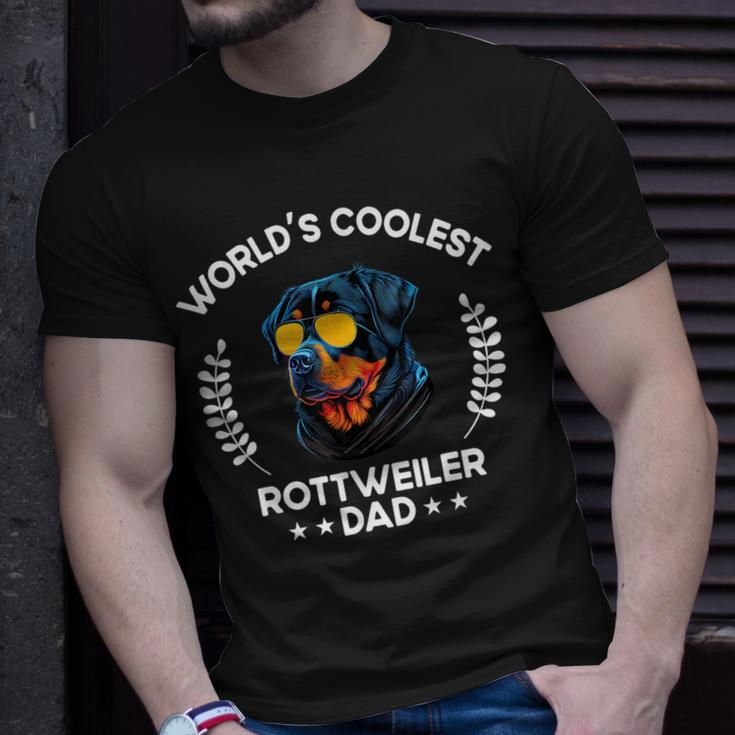 Worlds Coolest Dog Dad Papa - Men Rottweiler Unisex T-Shirt Gifts for Him