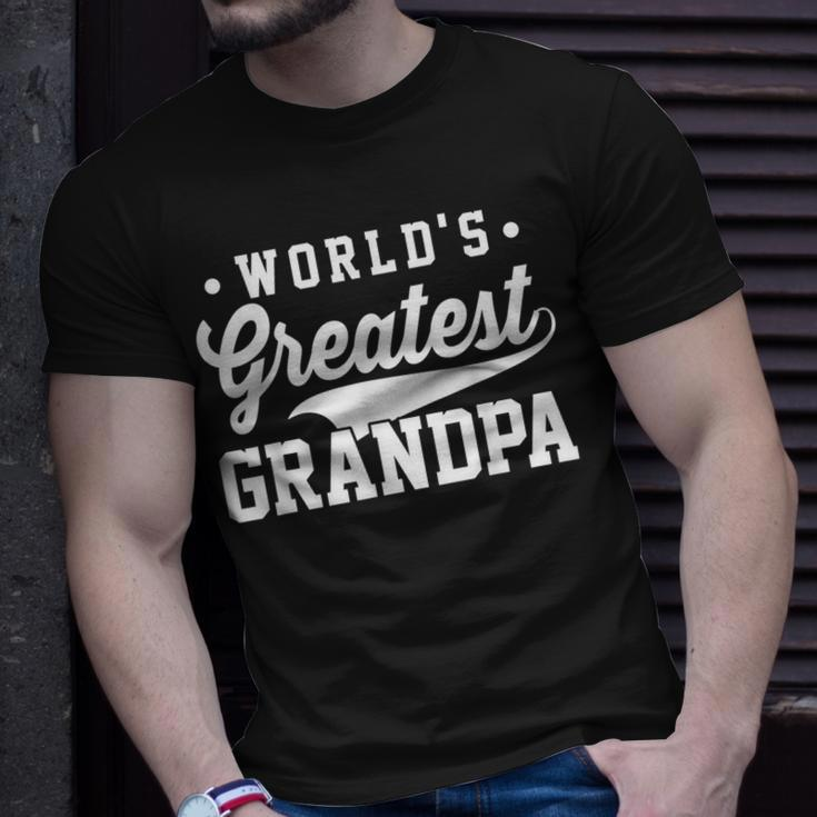 Worlds Greatest Grandpa Papa Dad Unisex T-Shirt Gifts for Him