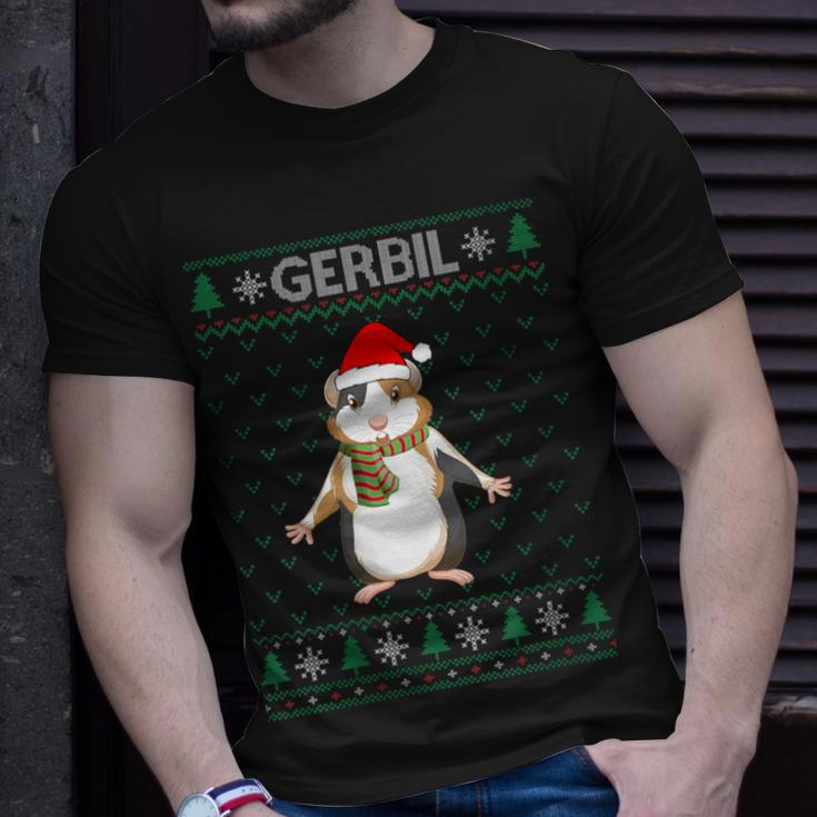 Xmas Gerbil Ugly Christmas Sweater Party T-Shirt Gifts for Him