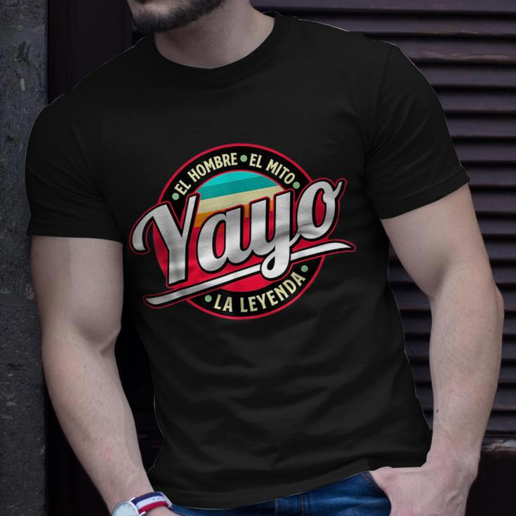 Yayo The Myth The Legend Gift Fathers Day Grandpa Man Unisex T-Shirt Gifts for Him