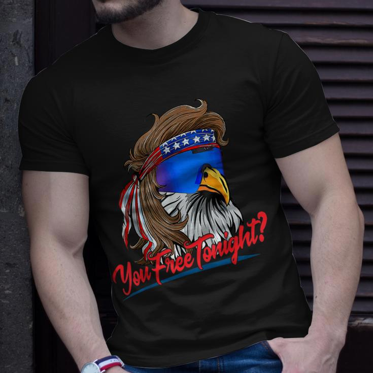 You Free Tonight Funny 4Th Of July Bald Eagle American Flag Unisex T-Shirt Gifts for Him