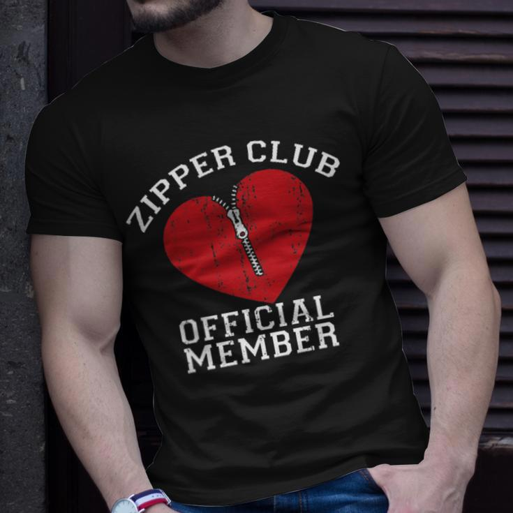 Zipper Club Open Heart Surgery Recovery Novelty T-Shirt Gifts for Him