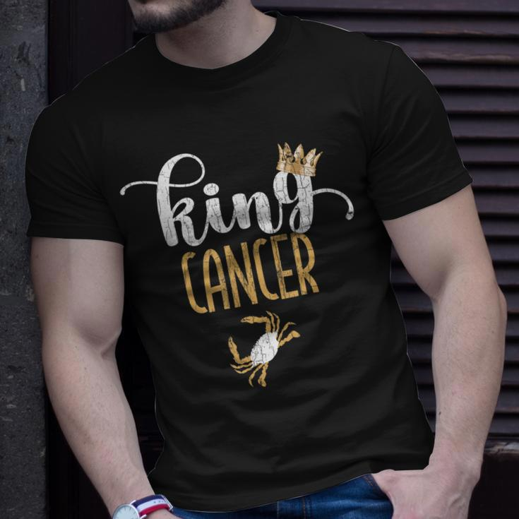 Zodiac Sign Funny King Cancer Graphic Unisex T-Shirt Gifts for Him
