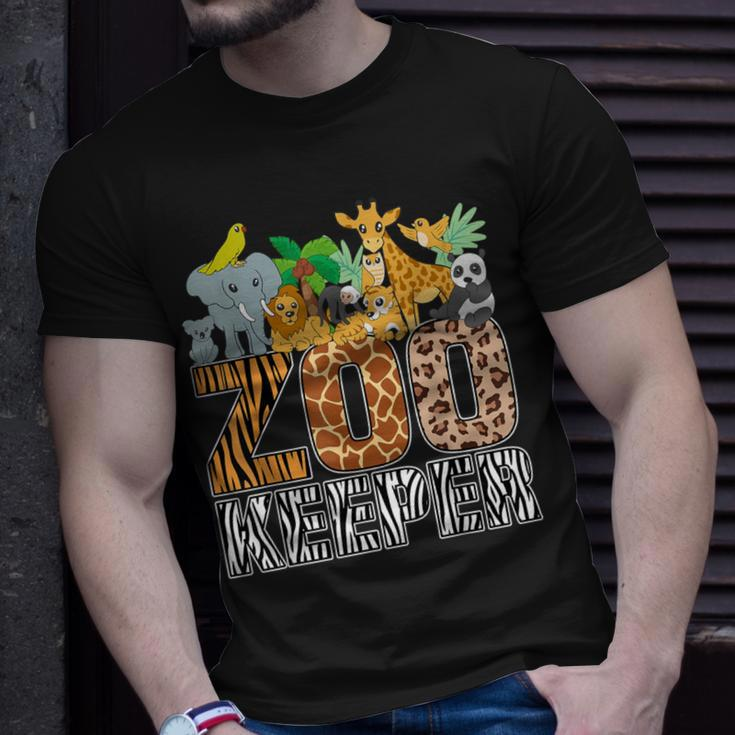Zookeeper Costume Zebra Wild Print African Animal Keeper T-Shirt Gifts for Him