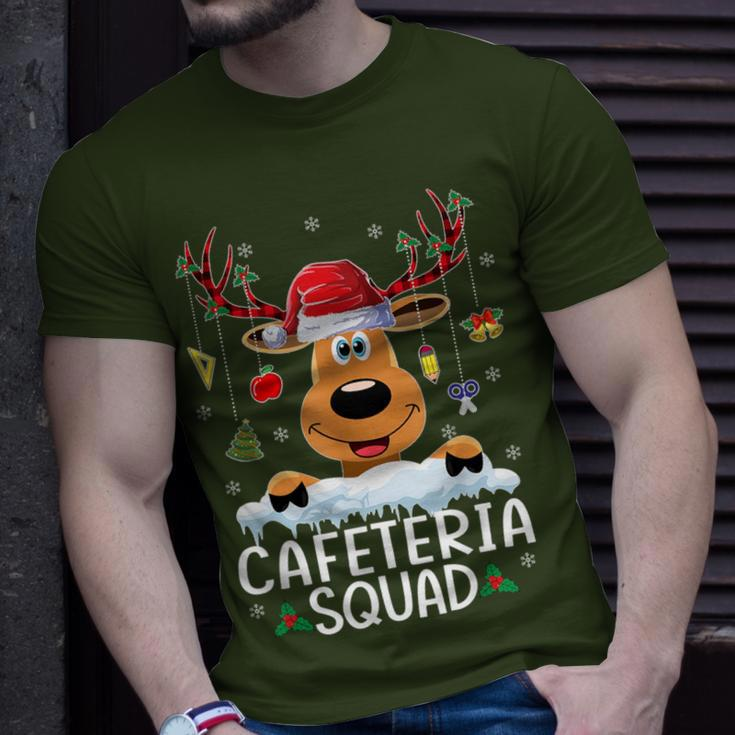 Cafeteria Squad Reindeer Santa Hat Christmas Family T-Shirt Gifts for Him