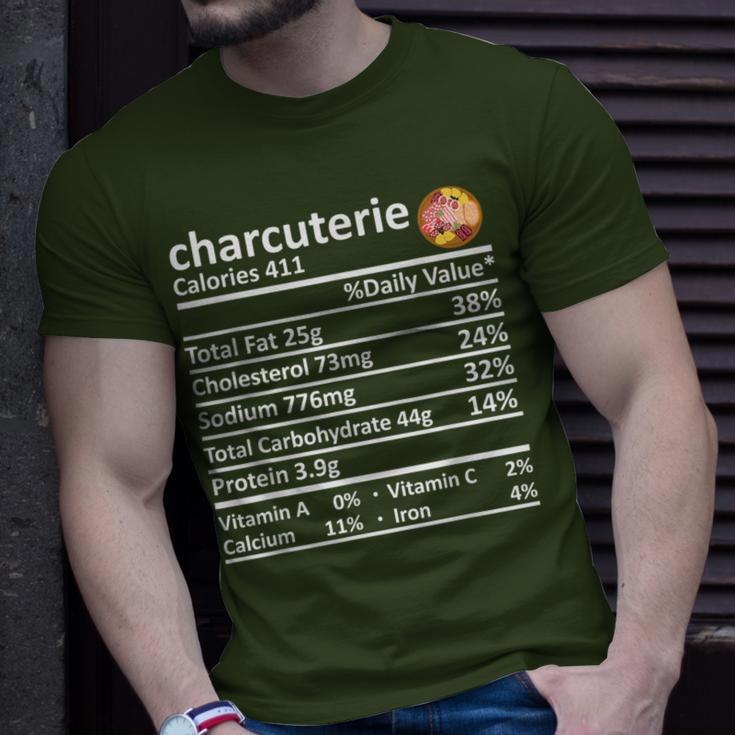 Charcuterie Nutrition Food Facts Thanksgiving Costume Xmas T-Shirt Gifts for Him