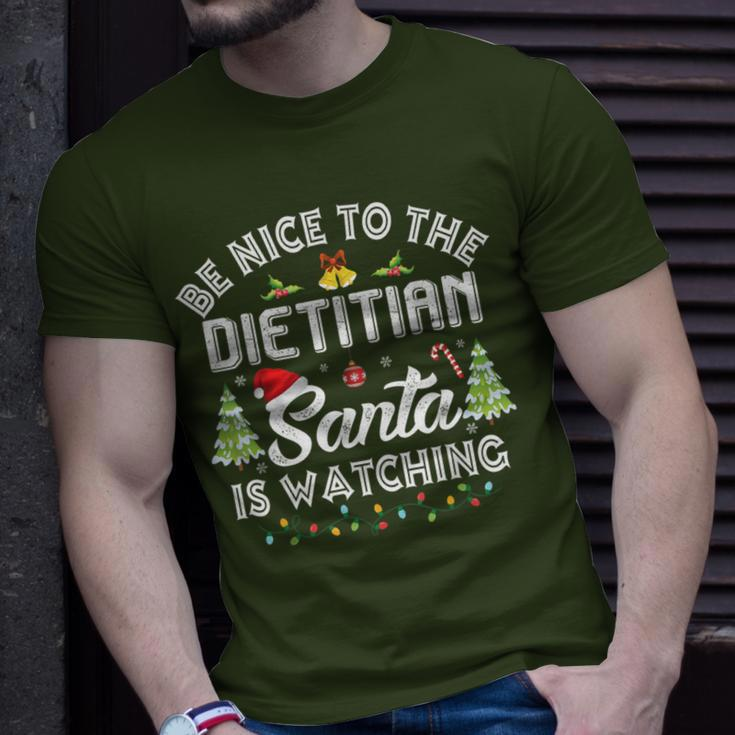 Christmas Be Nice To The Dietitian Santa Is Watching Xmas T-Shirt Gifts for Him