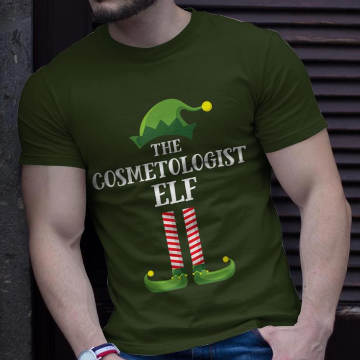 Cosmetologist Elf Matching Family Group Christmas Party Elf T-Shirt Gifts for Him