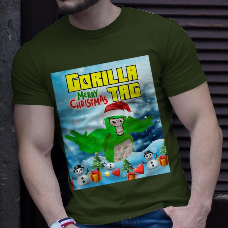 Cute Gorilla Tag Monke Vr Gamer Holidays Christmas Day T-Shirt Gifts for Him