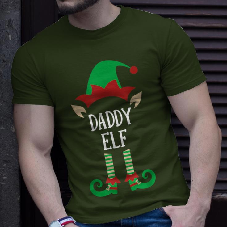 Daddy Elf Matching Family Group Christmas Pajama Party T-Shirt Gifts for Him