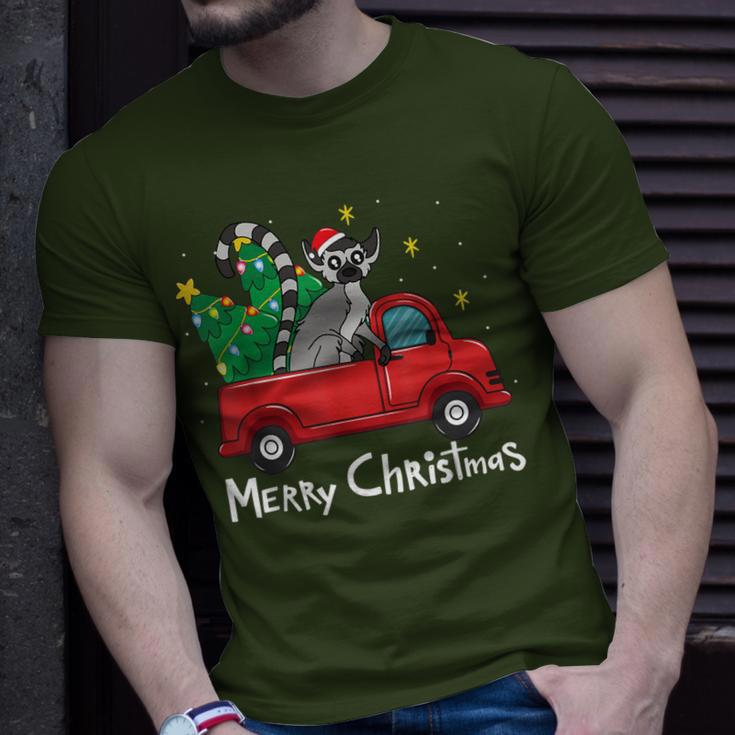 Lemur Christmas Ornament Truck Tree Xmas T-Shirt Gifts for Him