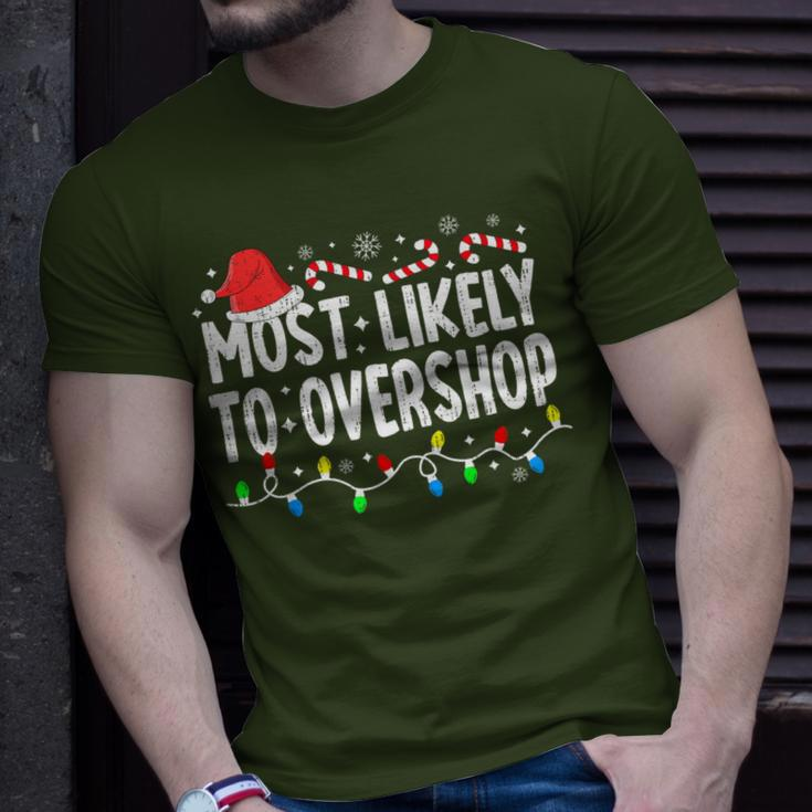 Most Likely To Overshop Family Matching Christmas Shopping T-Shirt Gifts for Him