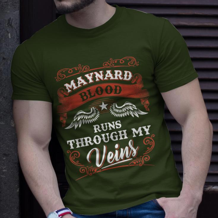 Maynard Blood Runs Through My Veins Family Christmas T-Shirt Gifts for Him