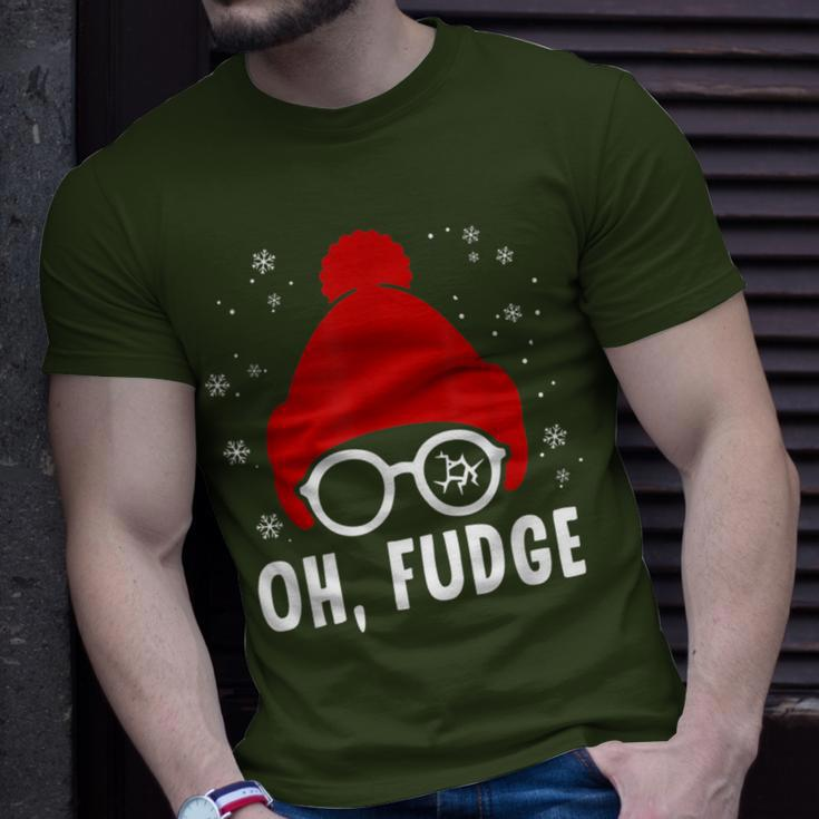 Oh A Fudge Christmas Saying Vintage Xmas Santa Hat T-Shirt Gifts for Him