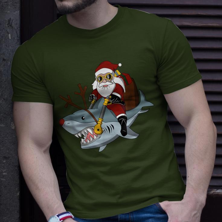 Santa Big Shark Ugly Christmas Pajama Cute T-Shirt Gifts for Him