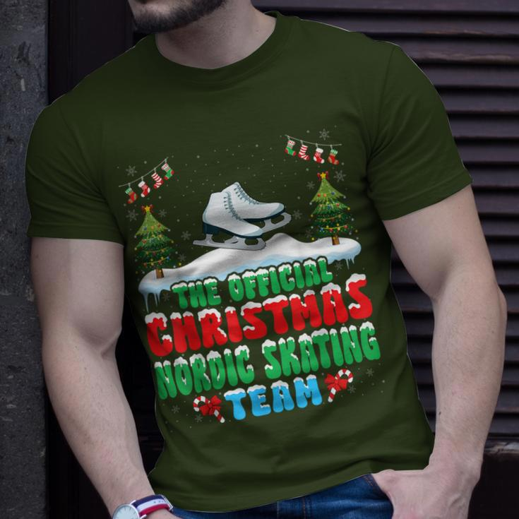 Snow Christmas Nordic Skating Team Nordic Skaters Xmas T-Shirt Gifts for Him