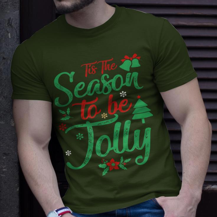 Tis The Season To Be Jolly Christmas Saying T-Shirt Gifts for Him