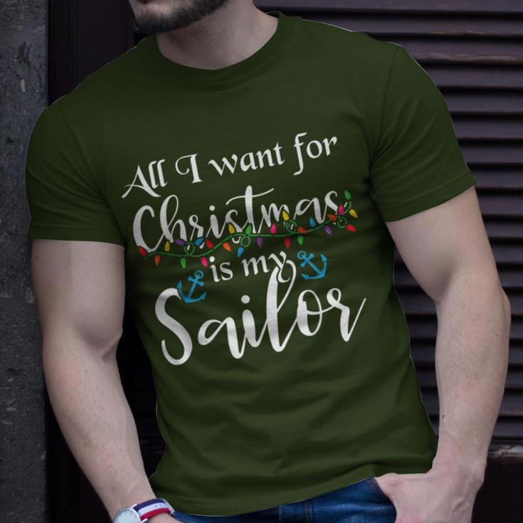 All I Want For Christmas Is My Sailor Party Pajama Outfits T-Shirt Gifts for Him