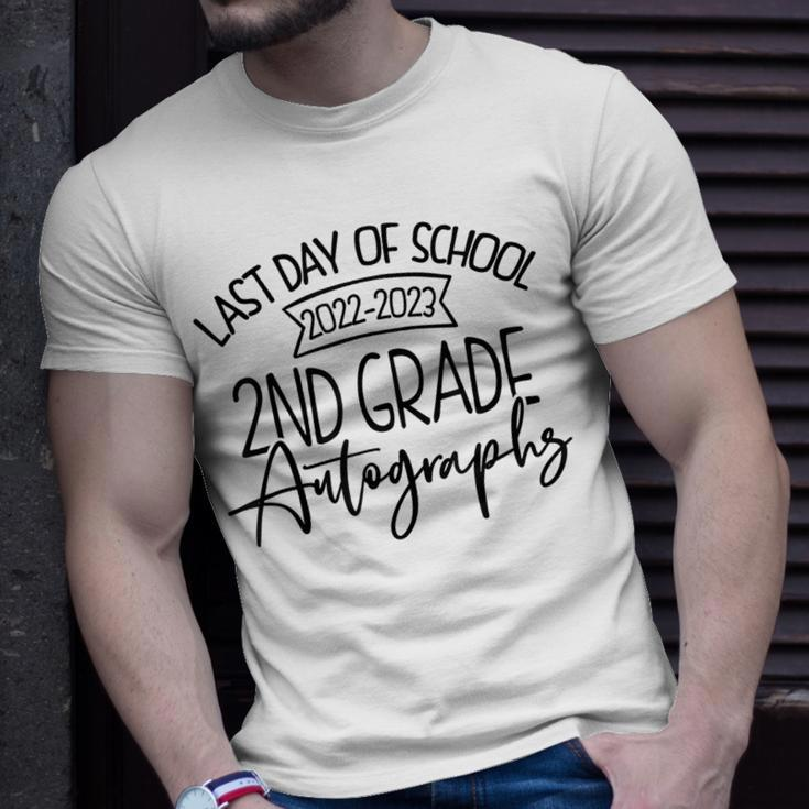 2022 2023 Last Day Autographs School 2Nd Grade Keepsake Unisex T-Shirt Gifts for Him