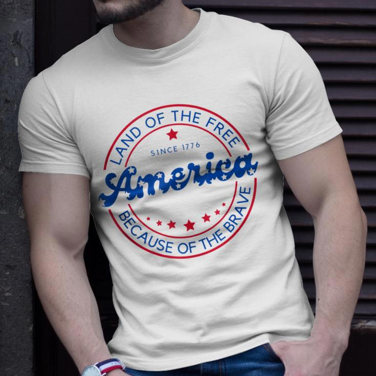 4Th Of July 2023 America Land Of The Free Patriotic American Unisex T-Shirt Gifts for Him