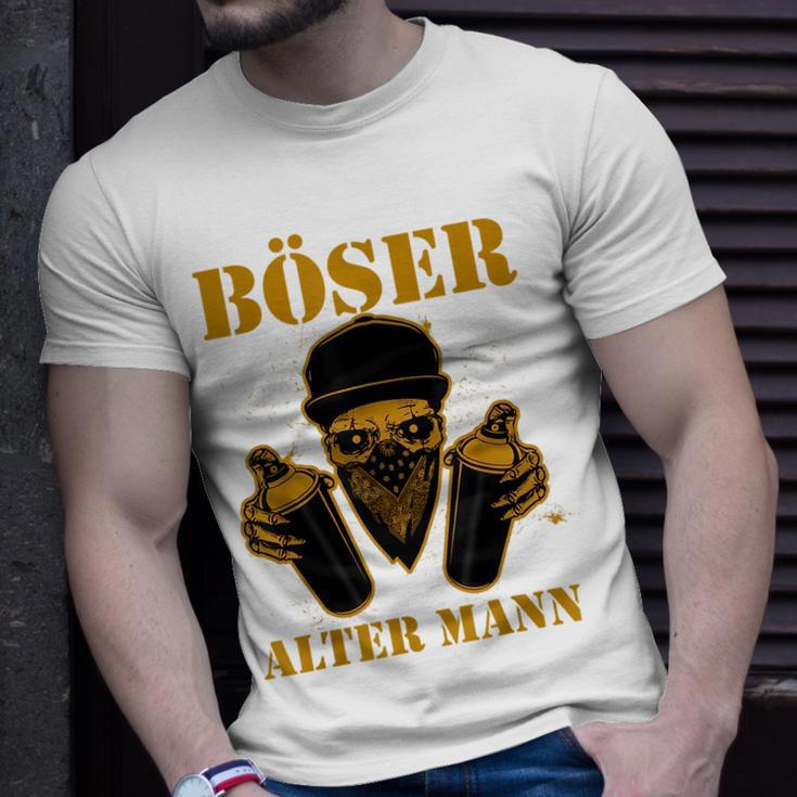 Bad Old Man Gangster Spray Cans Unisex T-Shirt Gifts for Him