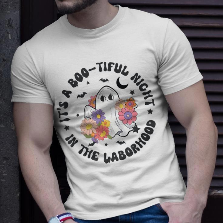 Beautiful Day Laborhood Halloween Labor And Delivery Ghost T-Shirt Gifts for Him