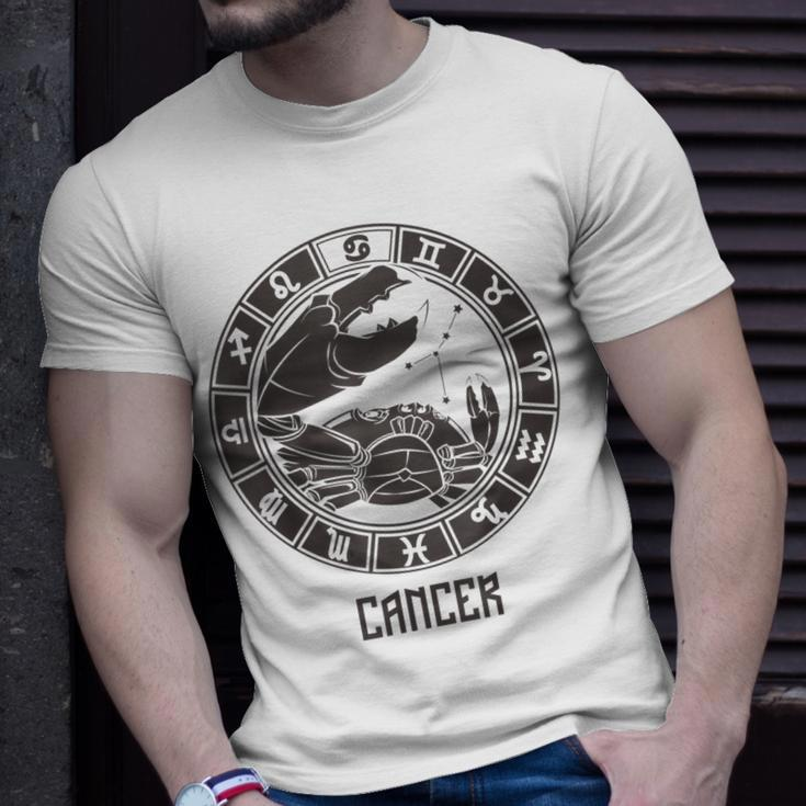 Cancer Zodiac Sign Symbol Stars June July Birthday Gift Unisex T-Shirt Gifts for Him