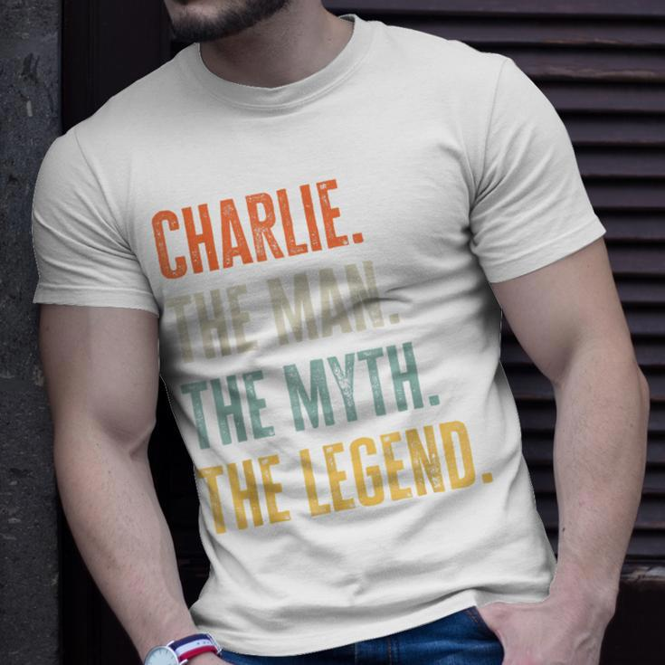 Charlie The Best Man Myth Legend Funny Best Name Charlie Unisex T-Shirt Gifts for Him