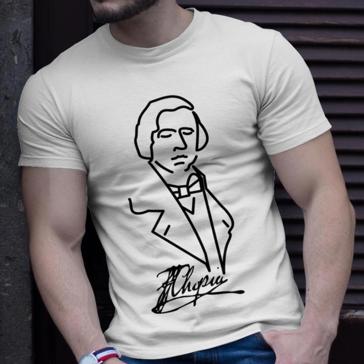 Classical Music Pianist Chopin Musician Composer T-Shirt Gifts for Him