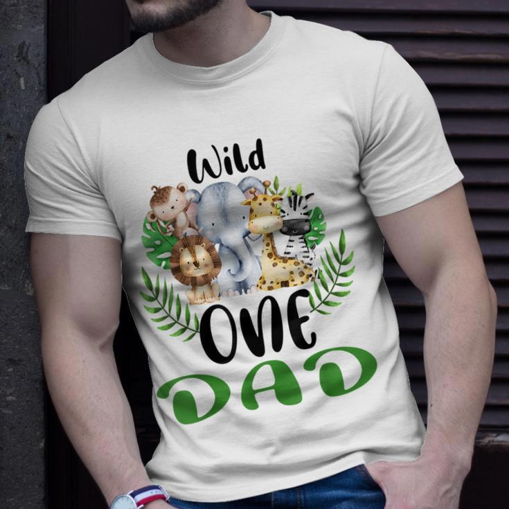 Dad Of The Wild One Zoo Birthday Safari Jungle Animal Unisex T-Shirt Gifts for Him