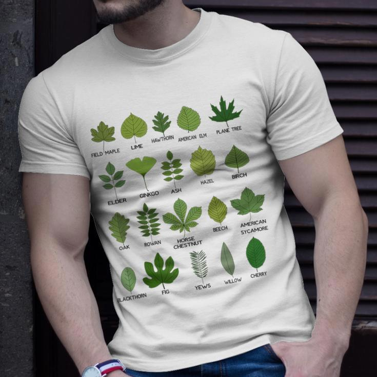 Different Types Of Tree Leaves Common Leaves Nature Lovers Unisex T-Shirt Gifts for Him
