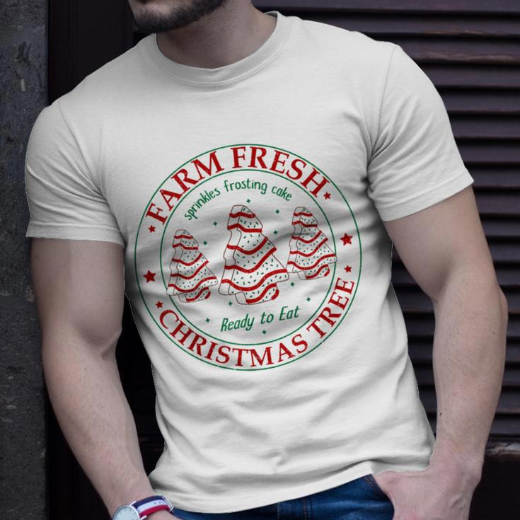 Farm Fresh Christmas Tree Cakes Family Xmas Pajamas T-Shirt Gifts for Him