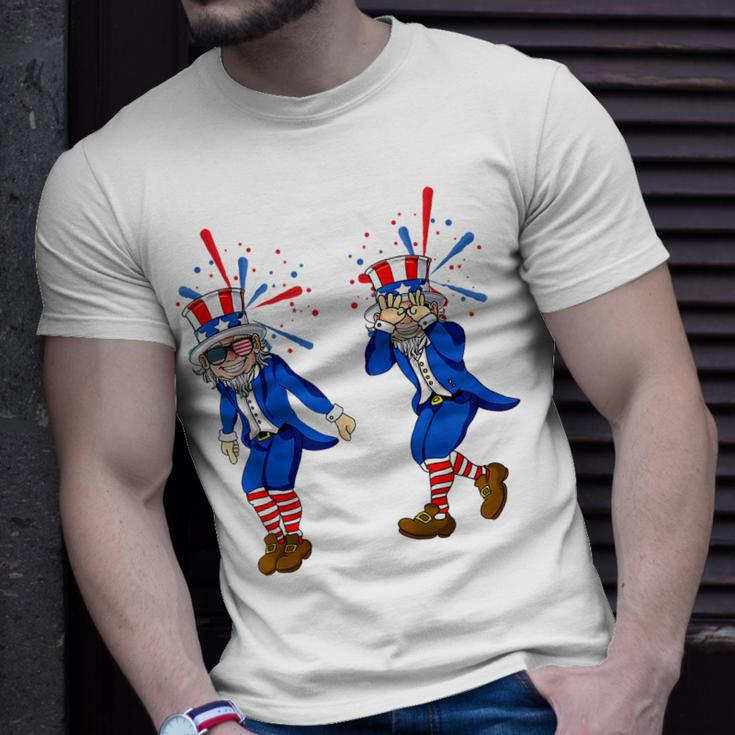 Funny Uncle Sam Griddy Dance 4Th Of July Independence Day Unisex T-Shirt Gifts for Him