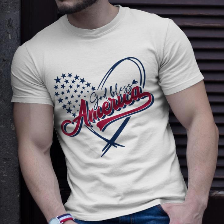 God Bless America Usa Flag Patriotic 4Th Of July Christian Unisex T-Shirt Gifts for Him