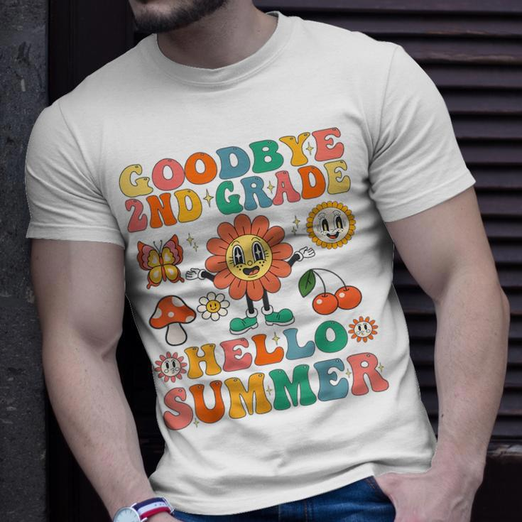 Goodbye 2Nd Grade Hello Summer Groovy Second Grade Graduate Unisex T-Shirt Gifts for Him