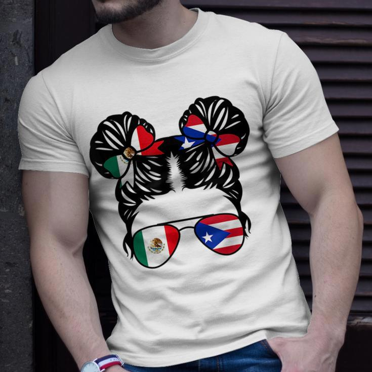 Half Mexican Half Puerto Rican Girl Mexico Kids Heritage Unisex T-Shirt Gifts for Him
