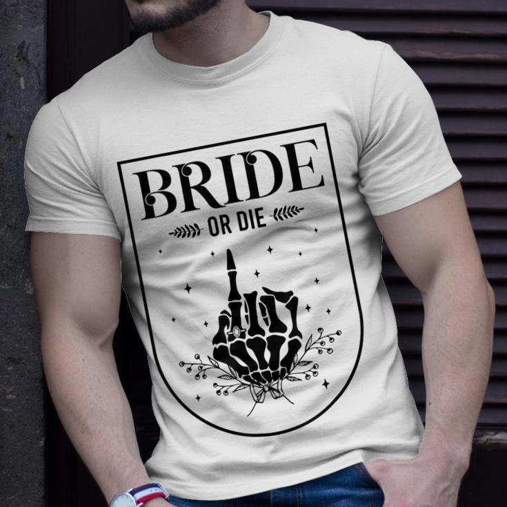 Halloween Bride Or Die Gothic Bachelorette Party Matching T-Shirt Gifts for Him