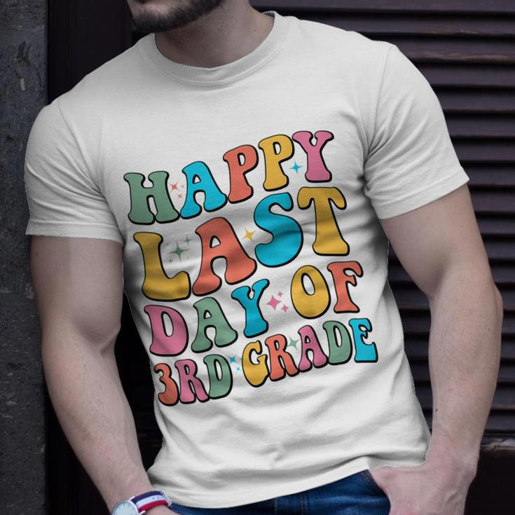 Happy Last Day Of 3Rd Grade Last Day Of School Groovy Unisex T-Shirt Gifts for Him