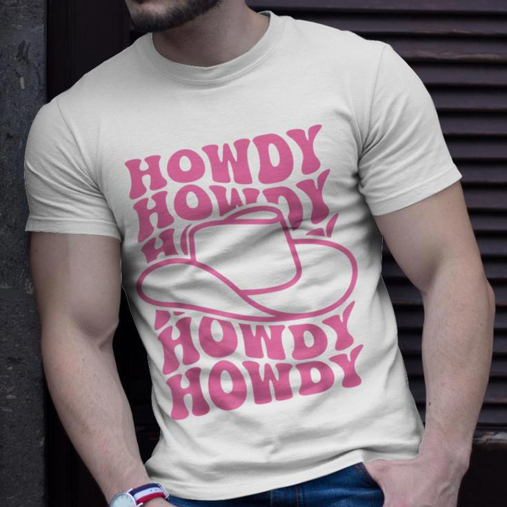 Howdy Western Rodeo Country Southern Cowgirl Vintage Groovy Unisex T-Shirt Gifts for Him