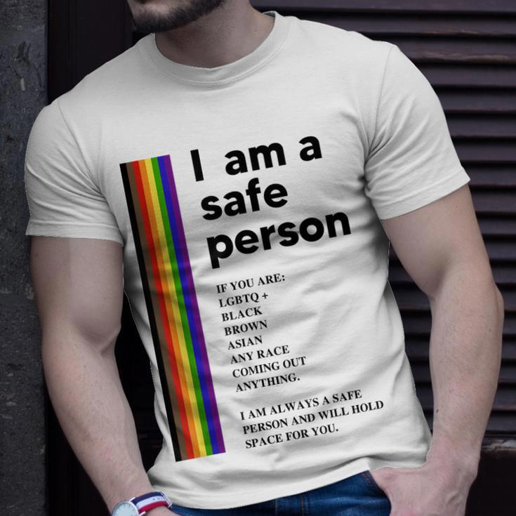 I Am A Safe Person Ally Lgbt Proud Gay Lesbian Lgbt Month Unisex T-Shirt Gifts for Him