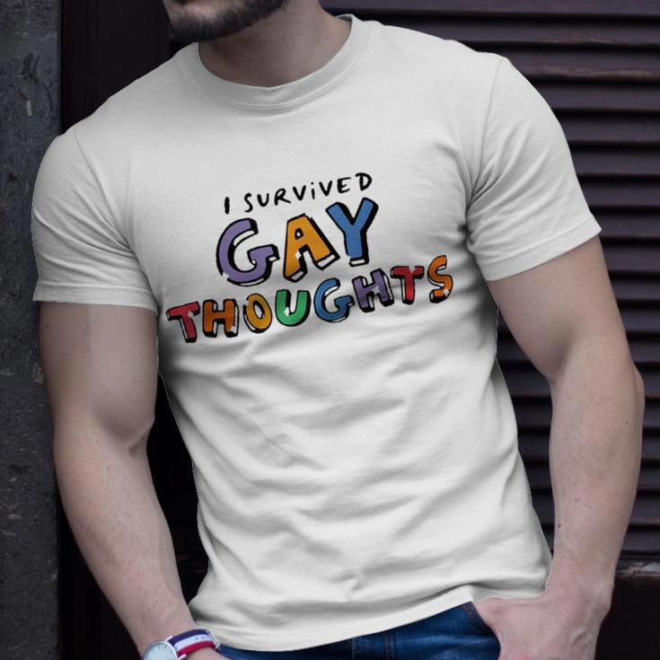I Survived Gay Thoughts Unisex T-Shirt Gifts for Him