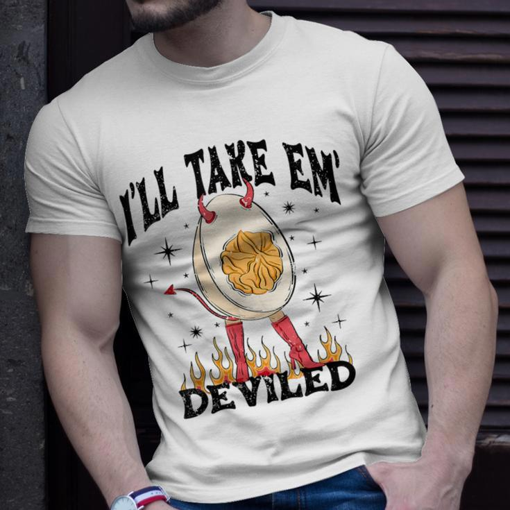I'll Take 'Em Deviled Thanksgiving Deviled Eggs T-Shirt Gifts for Him